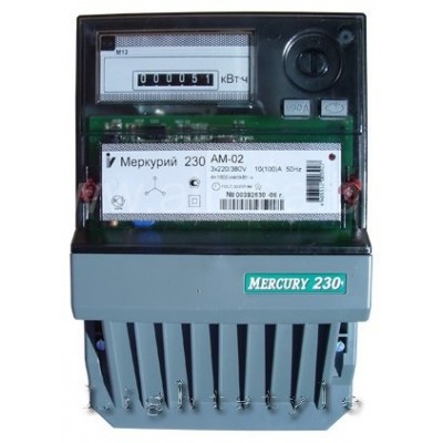 Меркурий 230 AМ-02 - Счетчик электроэнергии электронный 3-фазный однотарифный