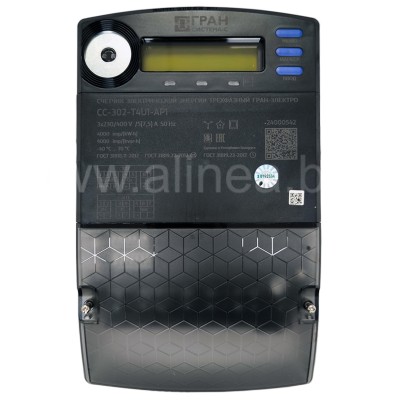 Электросчетчик СС-302-T4U1-AP1 трехфазный (400V, 5-7.5A), трансформаторного включения