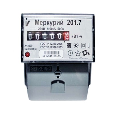 Меркурий 201.7 - Счетчик электроэнергии электронный 1-фазный многофункц.