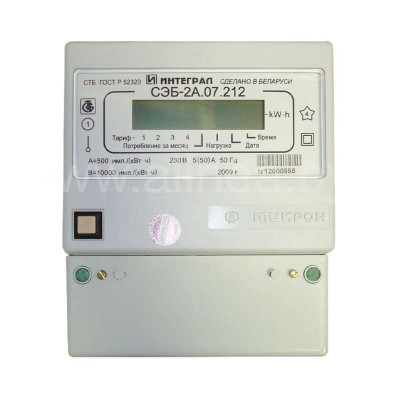 Электросчетчик СЭБ-2А.07 - Счетчик электроэнергии электронный 1-фазный 5 (50)А