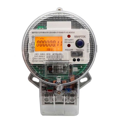 Электросчетчик «МИРТЕК-1-BY-W9» однофазный 230В, 5(60)А, 5(80)А, RF, GSM
