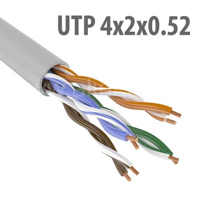 Кабель UTP (U/UTP) 4х2х0,52 Cat5e (без экрана), 1м (метраж)