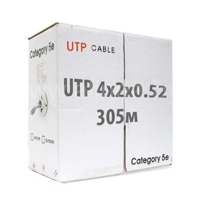 Кабель UTP (U/UTP) 4х2х0,52 Cat5e (без экрана), бухта 305м