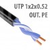 Кабель UTP (U/UTP) 1х2х0,52 Cat5e OUTDOOR (для внеш. прокл. PE, PVC/PE), бухта 500м