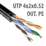 Кабель UTP (U/UTP) 4х2х0,52 Cat5e OUTDOOR (для внеш. прокл. PE, PVC/PE, PVC/PEtr), 1м