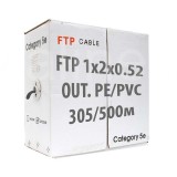 Кабель FTP (F/UTP) 1х2х0,52 Cat5e OUTDOOR (для внеш. прокл PE, PVC/PE), бухта 305/500м