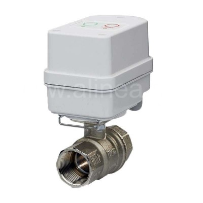 Кран шаровой с электроприводом GIDROLOCK WINNER 3/4" BUGATTI, питание от 4 батареек AA 1.5В или от БП 12В