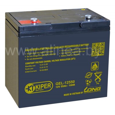 Аккумуляторная батарея гелевая Kiper GEL-12550 12V/55Ah (8043)