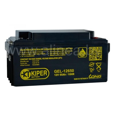 Аккумуляторная батарея гелевая Kiper GEL-12650 12V/65Ah (8044)