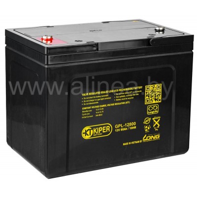 Аккумуляторная батарея Kiper GPL-12800 12V/80Ah (7912)
