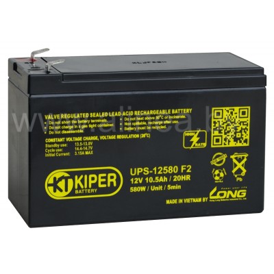 Аккумуляторная батарея Kiper UPS-12580 F2 12V/10.5Ah (8432)