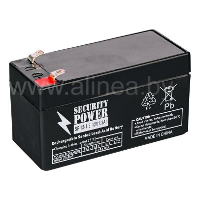 Аккумуляторная батарея Security Power SP 12-1,3 F1 12V/1.3Ah (8126)