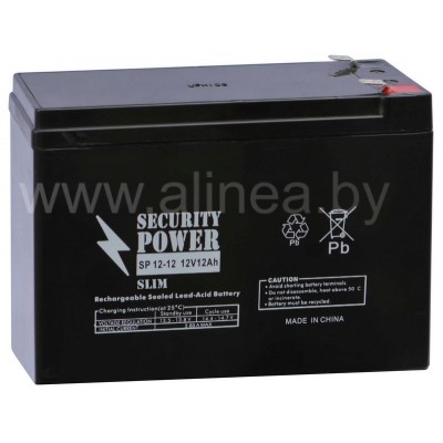 Аккумуляторная батарея Security Power SP 12-12 F2 12V/12Ah Slim (8372)