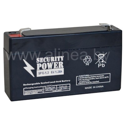 Аккумуляторная батарея Security Power SP 6-1,3 F1 6V/1.3Ah (8443)