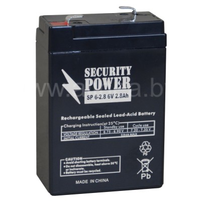 Аккумуляторная батарея Security Power SP 6-2,8 F1 6V/2.8Ah (8444)