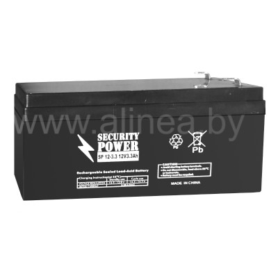 Аккумуляторная батарея Security Power SP 12-3,3 F1 12V/3.3Ah (8513)