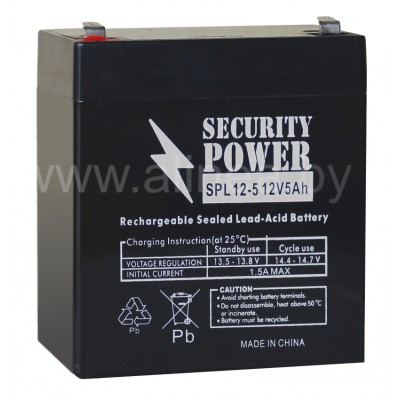 Аккумуляторная батарея Security Power SPL 12-5 F2 12V/5Ah (8755)