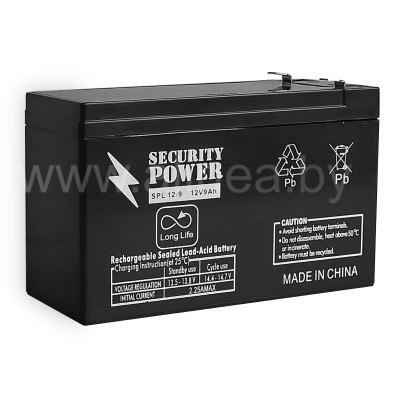 Аккумуляторная батарея Security Power SPL 12-9 F2 12V/9Ah (8757)