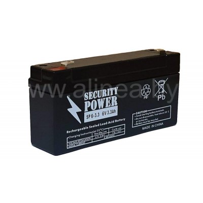 Аккумуляторная батарея Security Power SP 6-3,3 F1 6V/3.3Ah (8855)