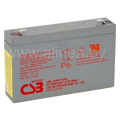 Аккумуляторная батарея CSB HRL 634W F2 FR 6V/9Ah (7607)
