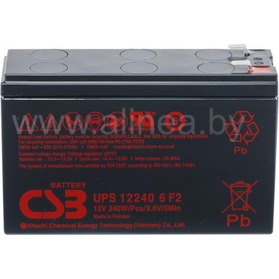 Аккумуляторная батарея CSB UPS 12240 6 F2 12V/5Ah Slim (8036)