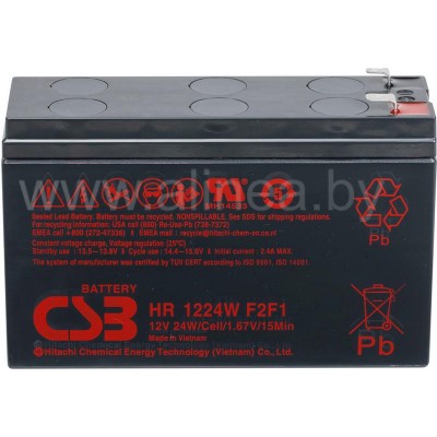 Аккумуляторная батарея CSB HR 1224W F2 12V/6.4Ah Slim (3131)