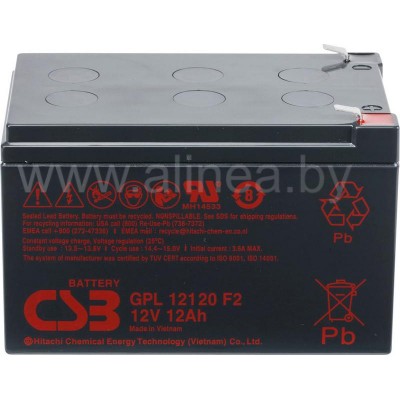 Аккумуляторная батарея CSB GPL 12120 F2 12V/12Ah (8034)