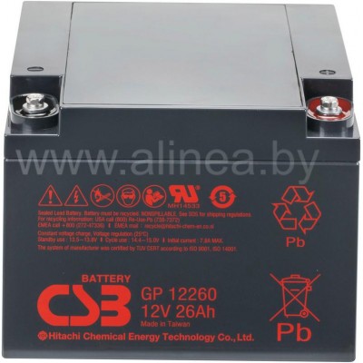 Аккумуляторная батарея CSB GP 12260 12V/26Ah (4806)