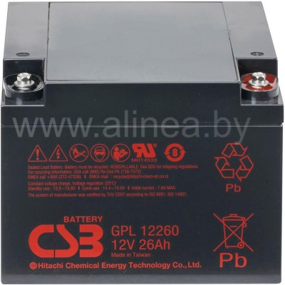 Аккумуляторная батарея CSB GPL 12260 12V/26Ah (8035)