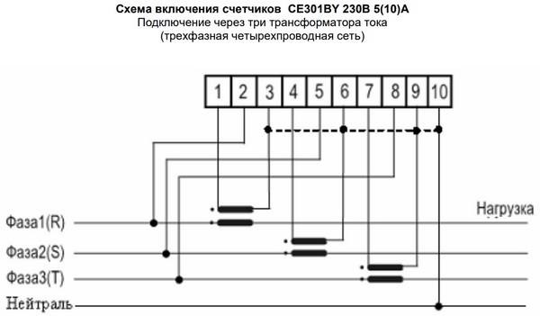 Подключение цэ6803в через трансформаторы тока Электросчетчик СЕ301 PLC 3-фазный 5(10)А - Счетчик электроэнергии электронный тр