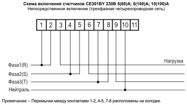 Подключение трехфазного счетчика цэ6803в Электросчетчик СЕ301 3-фазный 5(100)А - Счетчик электроэнергии электронный прямо